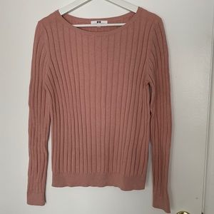 Cotton Cashmere Ribbed Sweater